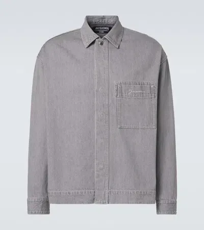 Jacquemus The De-nîmes Denim Shirt In Grey