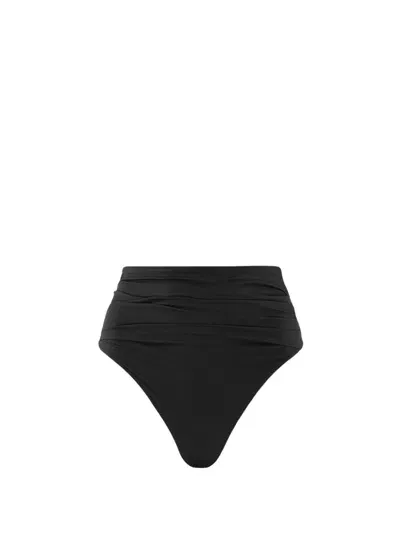 Jacquemus The Drapeado Bikini Bottoms In Black