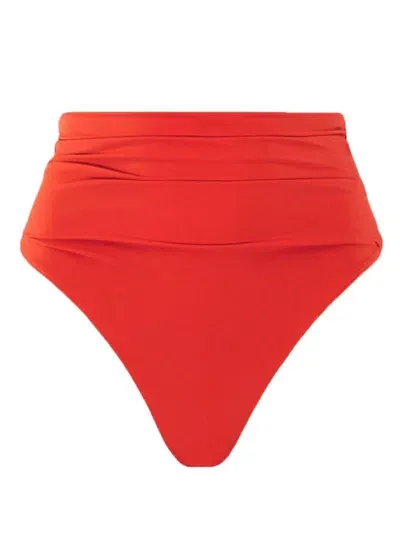 Jacquemus The Drapeado Bikini Bottoms In Orange