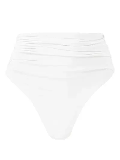 Jacquemus The Drapeado Bikini Bottoms In White