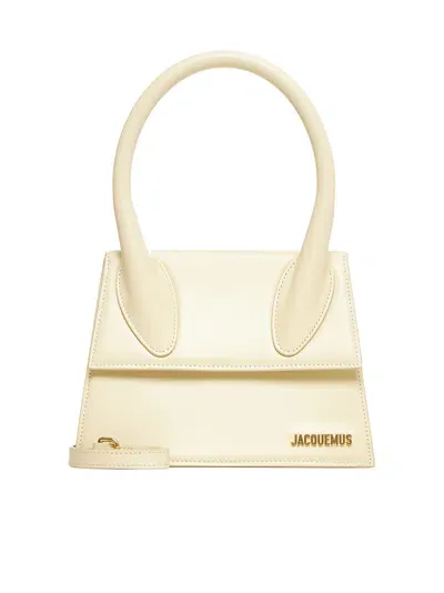 Jacquemus Chic White Leather Top-handle Bag For Women