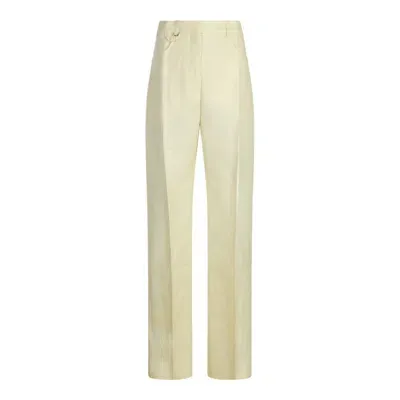 Jacquemus Pants In Pale Yellow