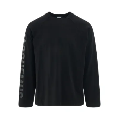 Jacquemus Typo Logo Long Sleeve T-shirt In Multi