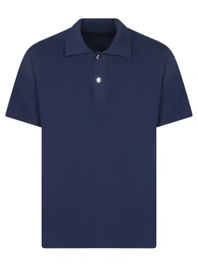 Jacquemus Viscose Polo Shirt In Blue