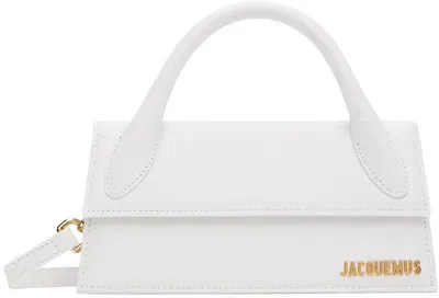 Jacquemus Les Classiquesコレクション ホワイト Le Chiquito Long バッグ In 100 White