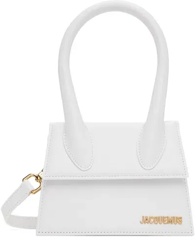 Jacquemus White Les Sculptures 'le Chiquito Moyen' Bag In 100 White