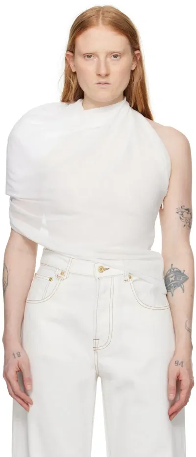 Jacquemus White Les Sculptures 'le Haut Pablo' Blouse In 화이트