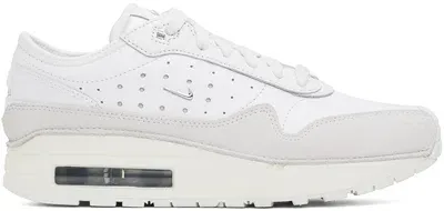 Jacquemus White Nike Edition Air Max 1 Sneakers In Summit White/metalli