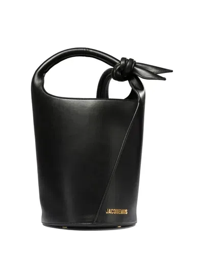 Jacquemus Women's "le Petit Tourni" Shoulder Bag In Black