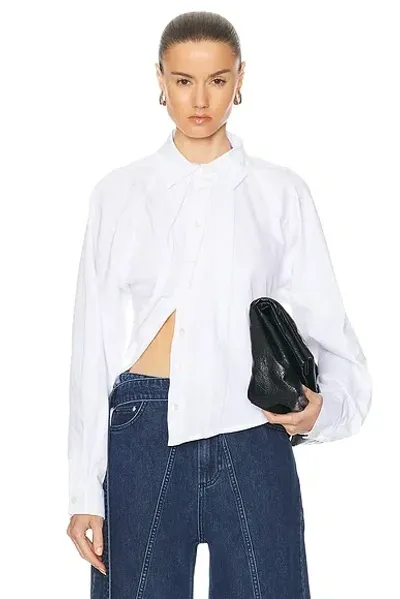 Jade Cropper Asymmetric Shirt In White