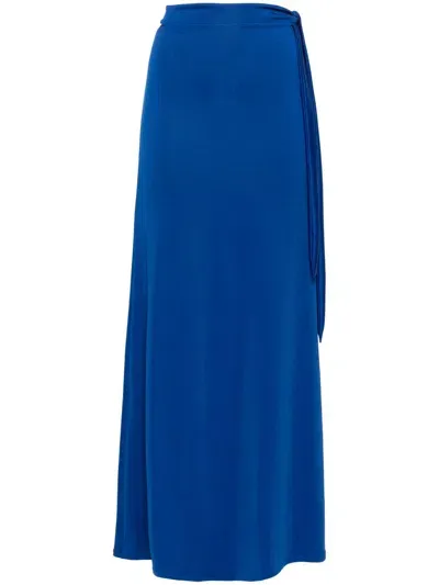 Jade Cropper Cut-out Maxi Skirt In Blue