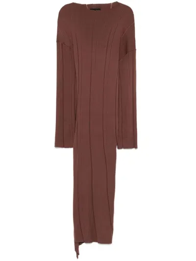 Jade Cropper Knitted Maxi Dress In Brown