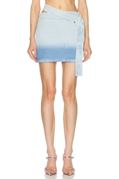 Jade Cropper Mini Skirt In Light Blue