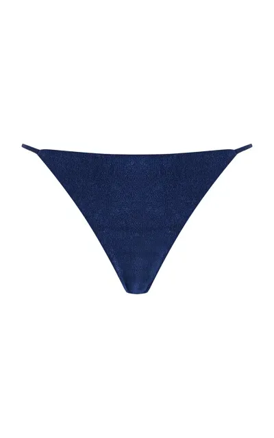 Jade Swim Bare Minimum Low-rise Bikini Bottom In Navy