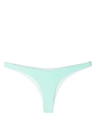 Jade Swim Terry Cloth-effect Bikini Bottoms In Green