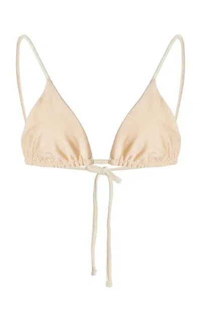 Jade Swim Via Bikini Top In Ivory