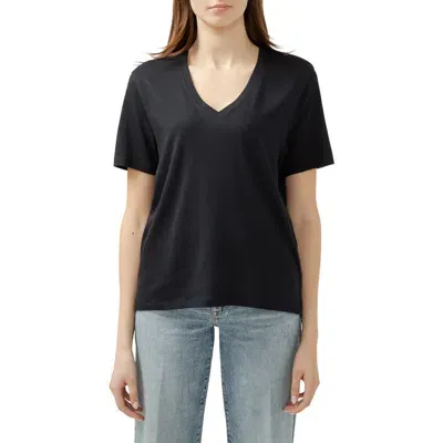 Jag Women's Drapey Luxe V-neck Tee In Black