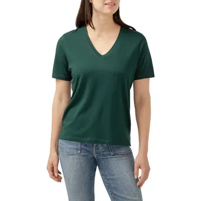 Jag Women's Drapey Luxe V-neck Tee In Ponerosa Pine