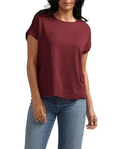 Jag Women's Drapey Luxe Tee In Windsor Wine