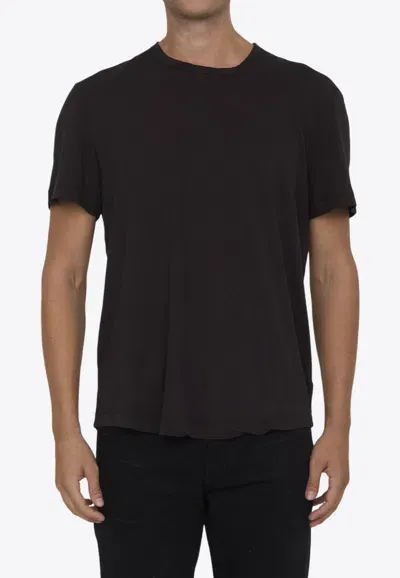 James Perse Basic Crewneck T-shirt In Brown