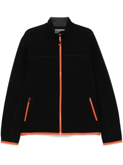 James Perse Brush Scuba Zip Front Sport Jacket In Black