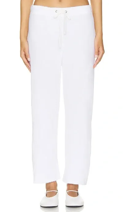 James Perse Cutoff Sweatpant In White