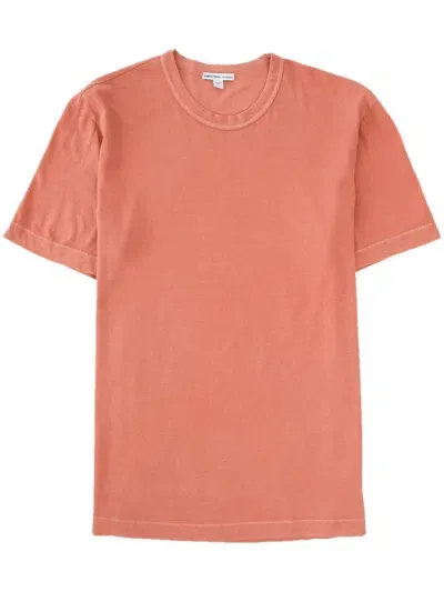 James Perse Combed Cotton-jersey T-shirt In Orange