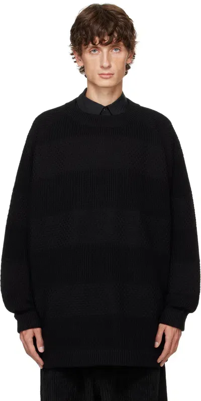 Jan-jan Van Essche Black O-project Sartuul Sheep Yarn Crewneck Sweater