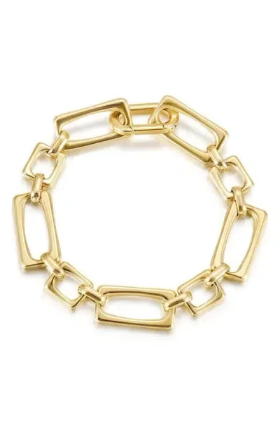 Jane Basch Designs Mixed Link Chain Bracelet In Gold