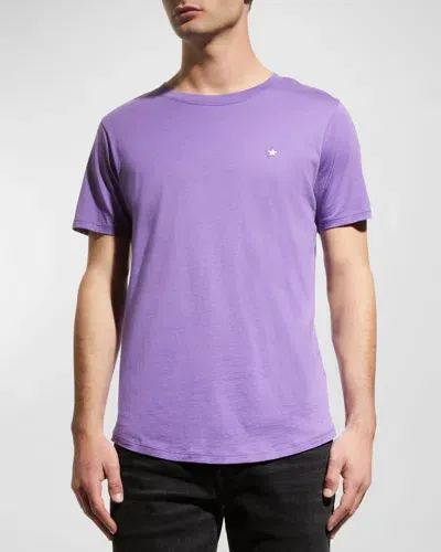 Jared Lang Men's Star Pima Cotton T-shirt In Purple