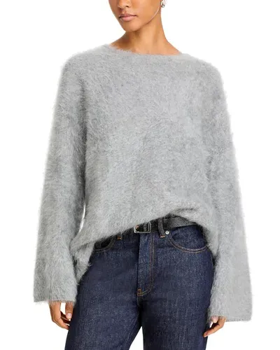 Jason Wu Collection Drop Shoulder Brushed Cashmere Sweater In Grey