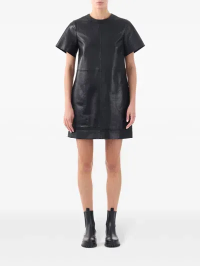 Jason Wu Collection Leather Mini Dress In Black