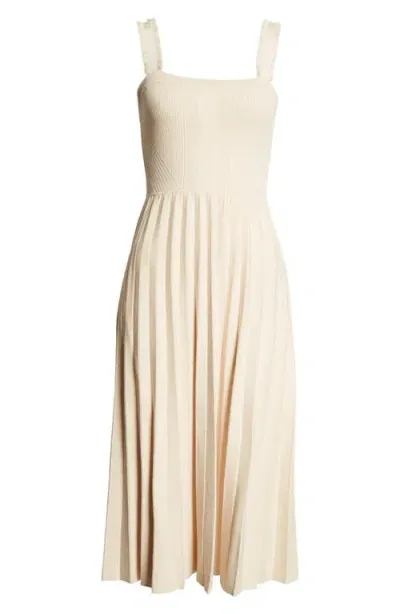 Jason Wu Collection Mixed Stitch Knit Tank Dress In Light Suede