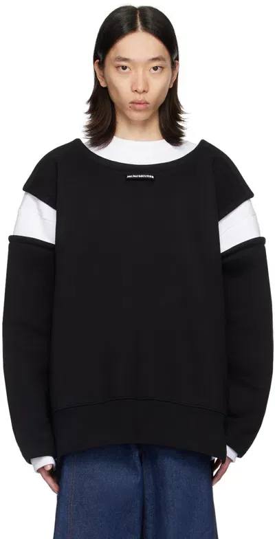 Jean Paul Gaultier Black & White 'the Petit Grand' Sweatshirt In 0100-white/black