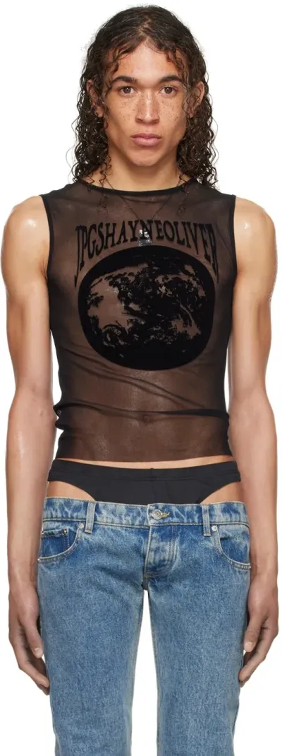 Jean Paul Gaultier Black Shayne Oliver Edition Tank Top In 0000-black/black