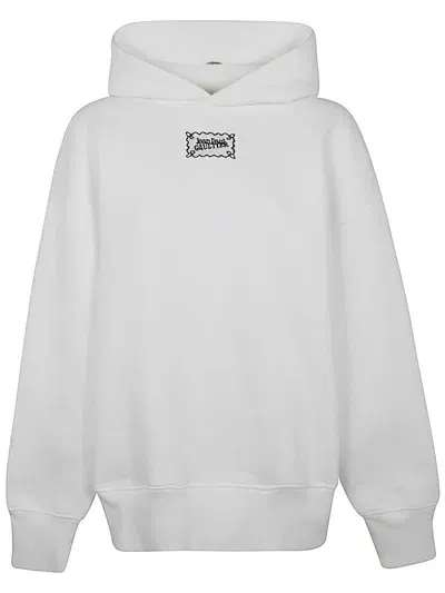 Jean Paul Gaultier Cotton Oversized Hoodie With Lace Label Transfer In White