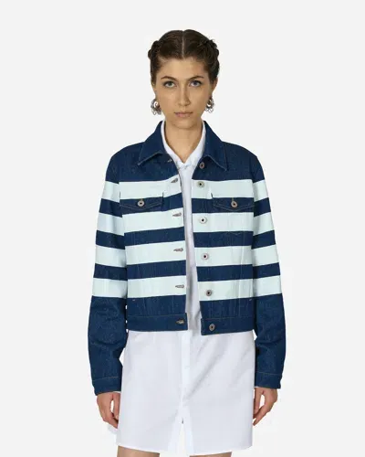 Jean Paul Gaultier Navy 'the Marinière' Denim Jacket In Blue