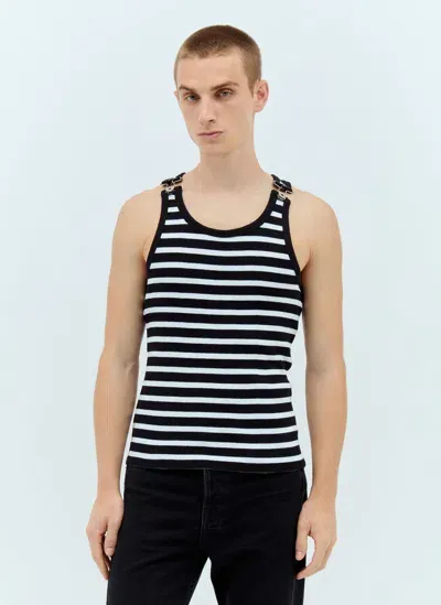 Jean Paul Gaultier Mariniere Tank Top In Black