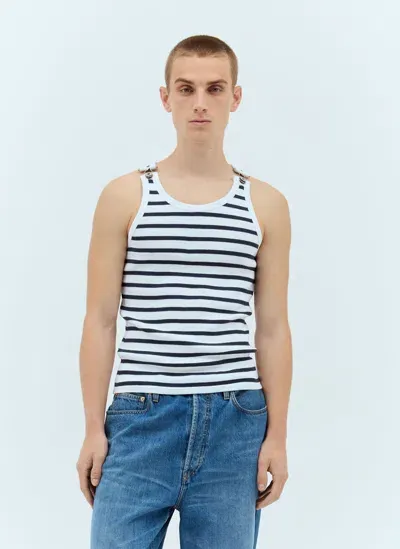 Jean Paul Gaultier Mariniere Tank Top In White