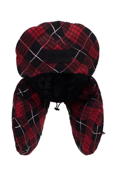 Jean Paul Gaultier Oversized Tartan In Red/black/white (red)