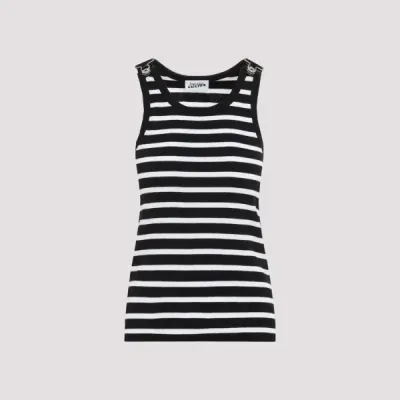 Jean Paul Gaultier Ribbed Mariniere Tank Top Xs In Black