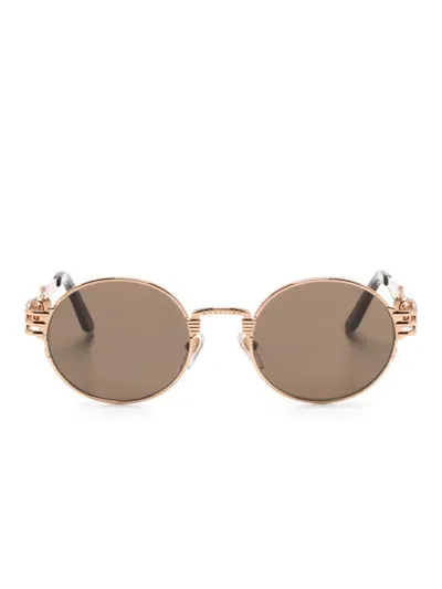 Jean Paul Gaultier Round-frame Sunglasses In Gold