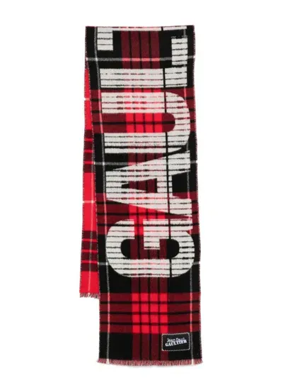 Jean Paul Gaultier Scarf In Red Black White