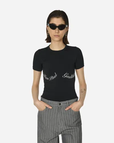 Jean Paul Gaultier Slim Logo T-shirt In Black