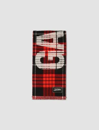 Jean Paul Gaultier Sciarpa Tartan In Red,black,white