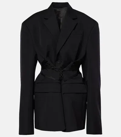 Jean Paul Gaultier Wool Blazer In Black