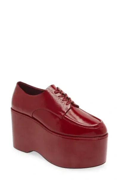 Jeffrey Campbell Extent Moc Toe Platform Loafer In Wine