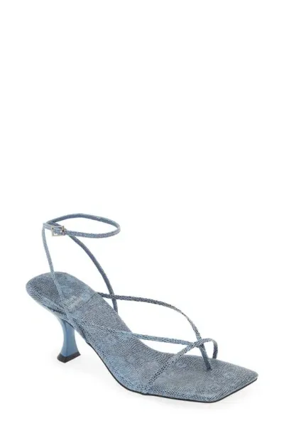 Jeffrey Campbell Fluxx Sandal In Blue Lizard