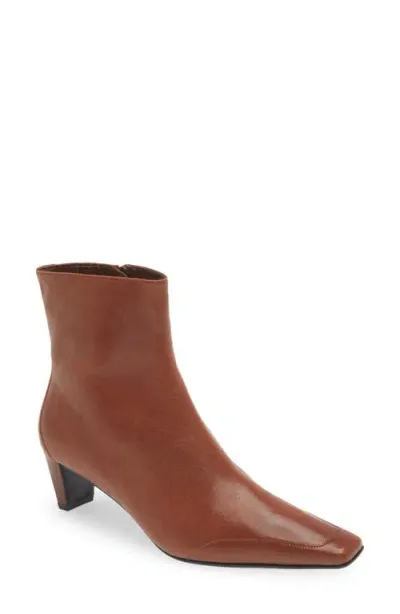 Jeffrey Campbell Outwest Square Toe Boot In Dark Tan