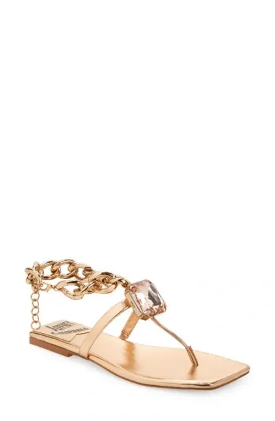 Jeffrey Campbell Ring On It Sandal In Rose Gold Combo